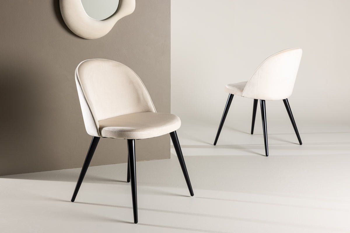 2-piece set - Chair Philipe with velvet in optionally 2 colors