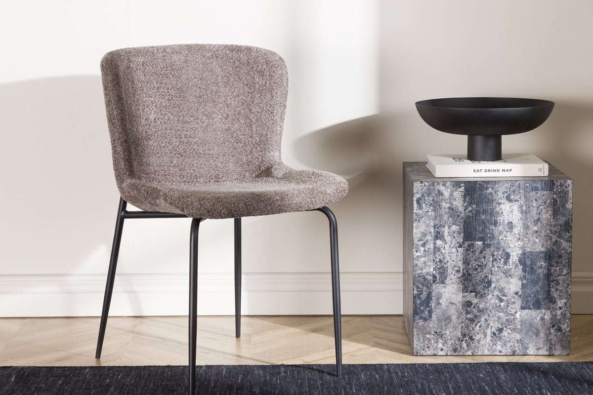 2-piece set - Parisienne chair with soft bouclé