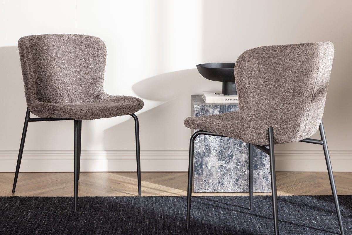 2-piece set - Parisienne chair with soft bouclé