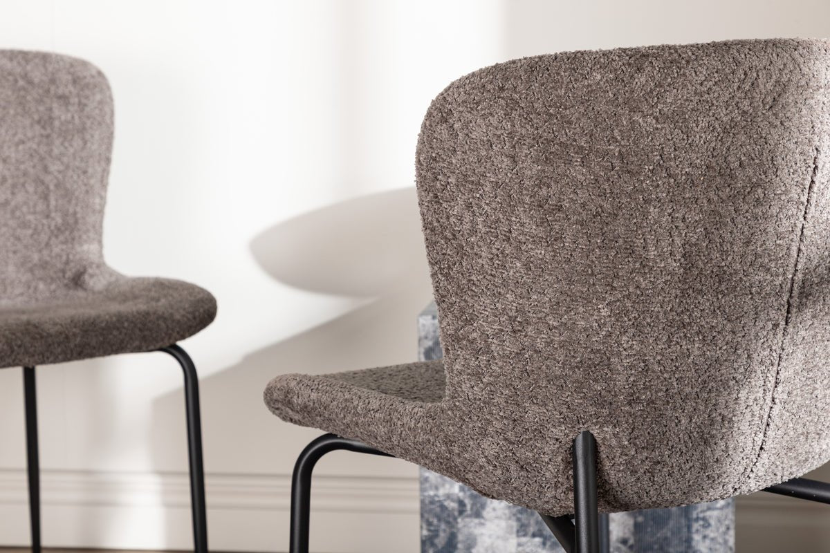 2-piece set - Parisienne chair with soft bouclé