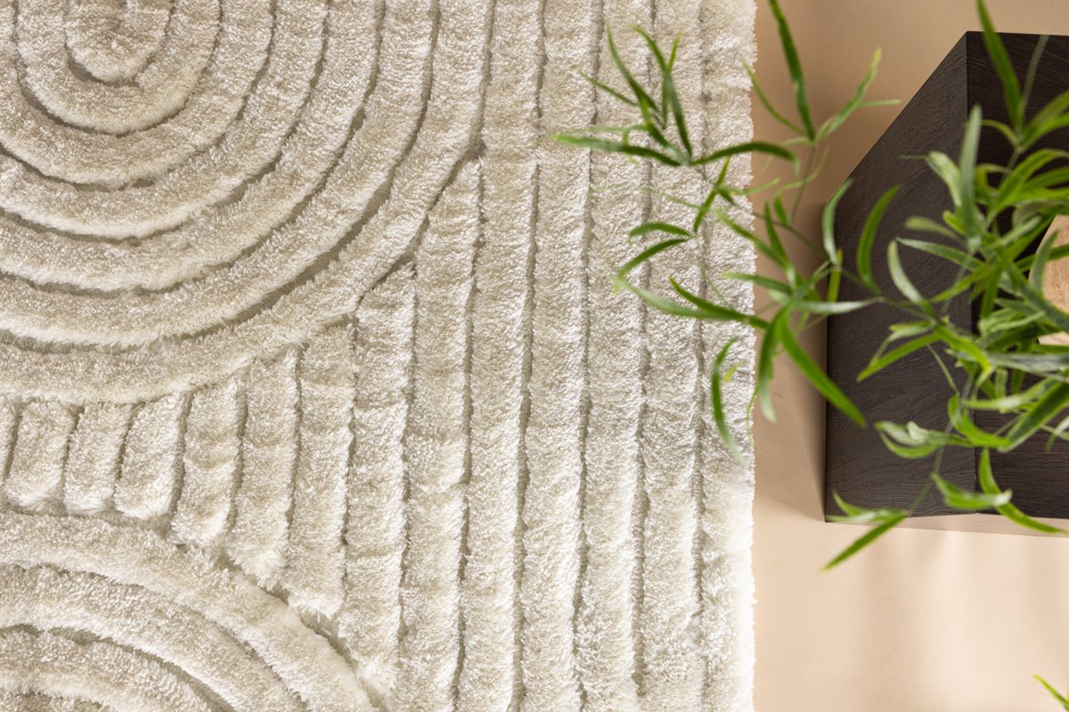 Teppich Elano – für Wohnzimmer und Schlafzimmer aus Polyester & Baumwolle