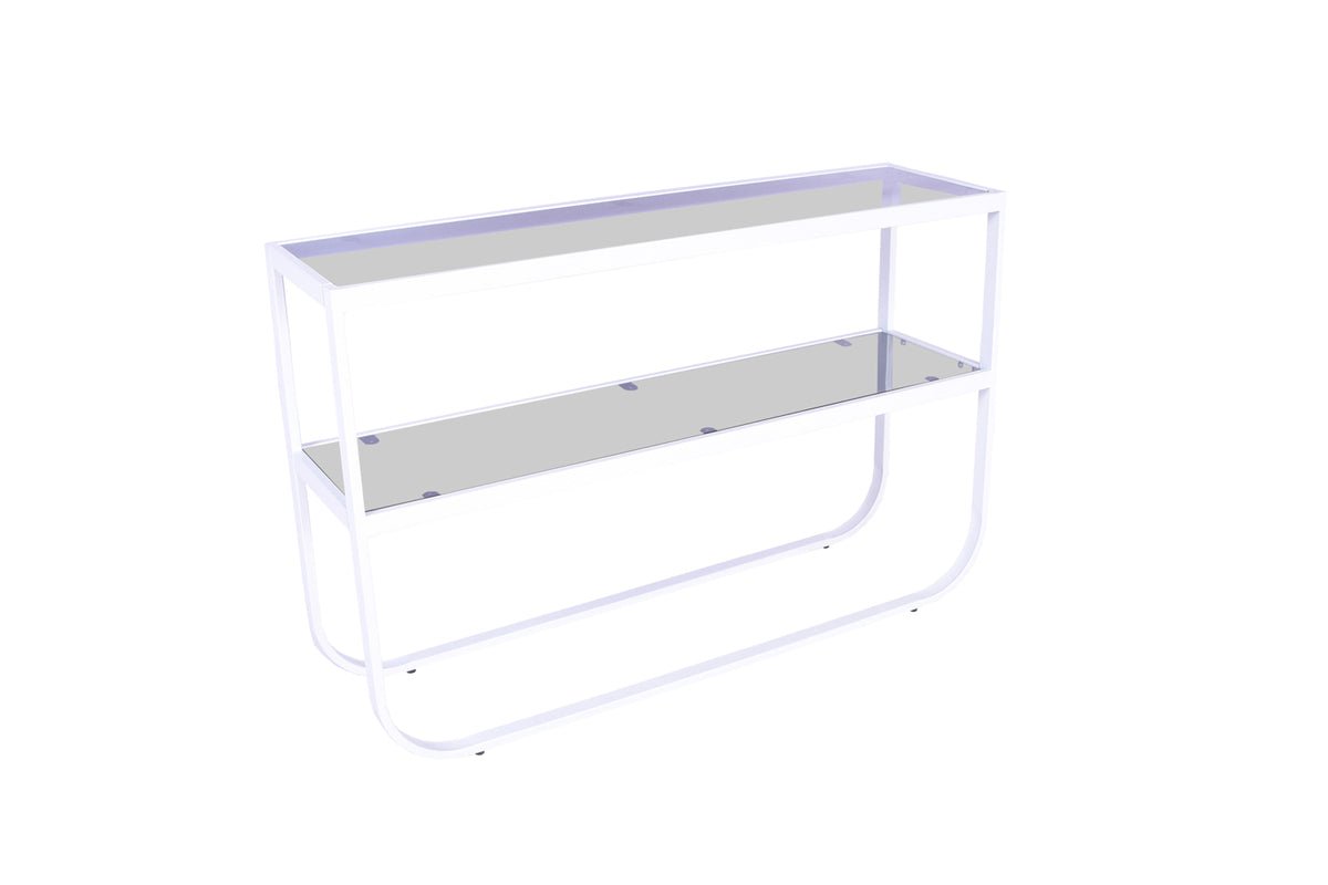 Side table Tiana – in Black or White with glass top