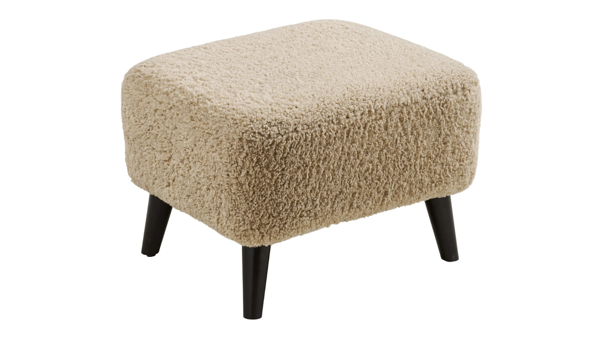 Side stool Lumi - with black metal legs