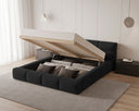 Designer Upholstered Bed Lora Velvet with Storage