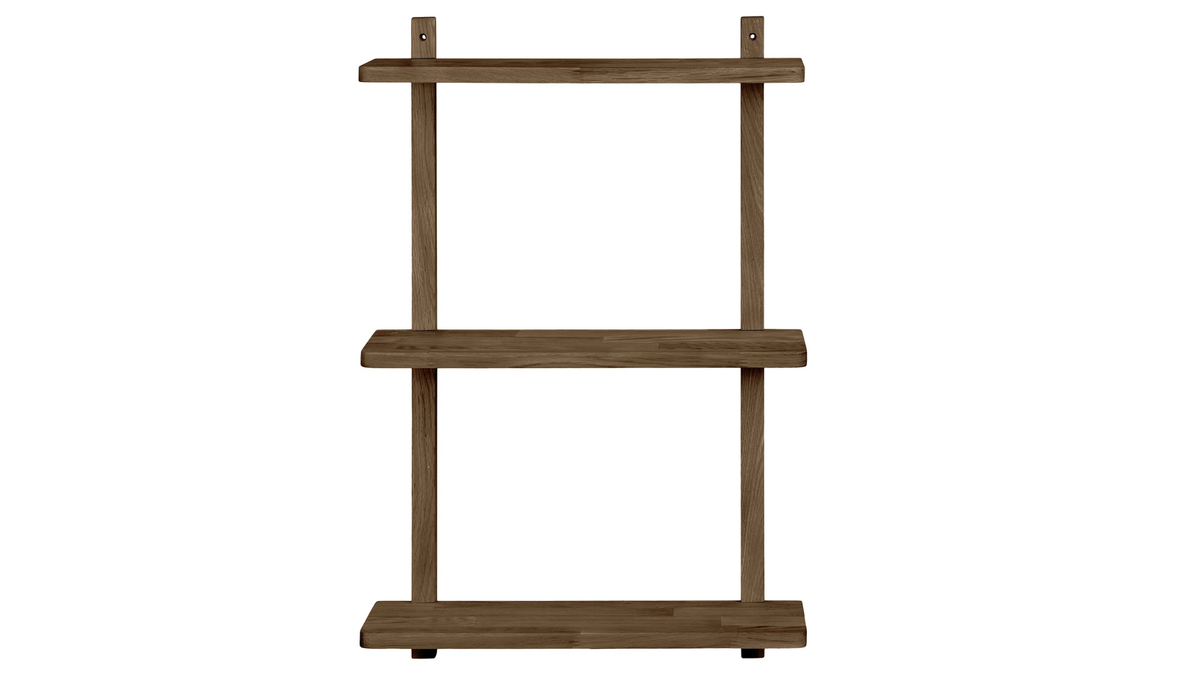 Wall shelf Luzifer - made of dark oak wood