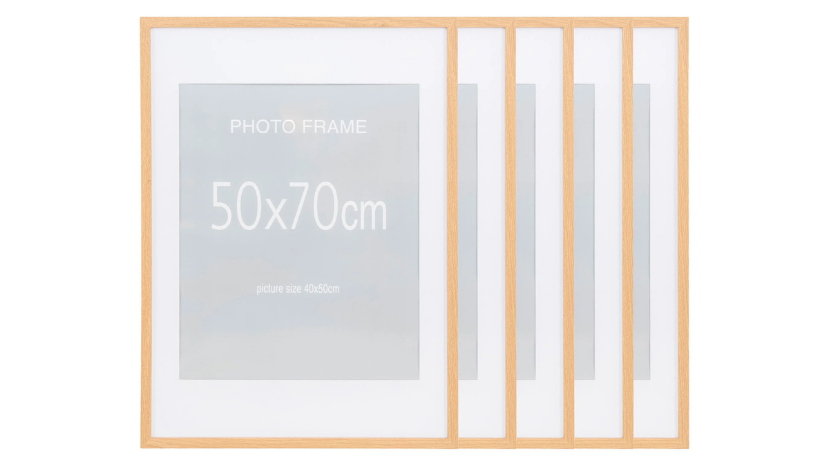 Set of 5 Bibi picture frames - in various sizes and colors