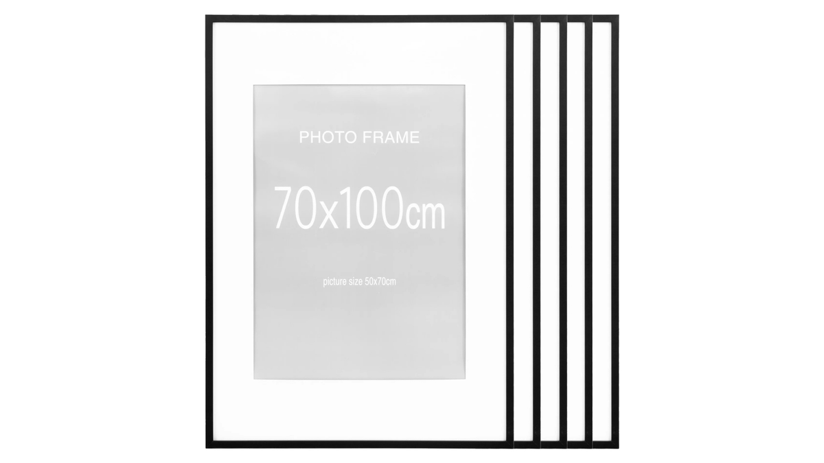 Set of 5 Bibi picture frames - in various sizes and colors
