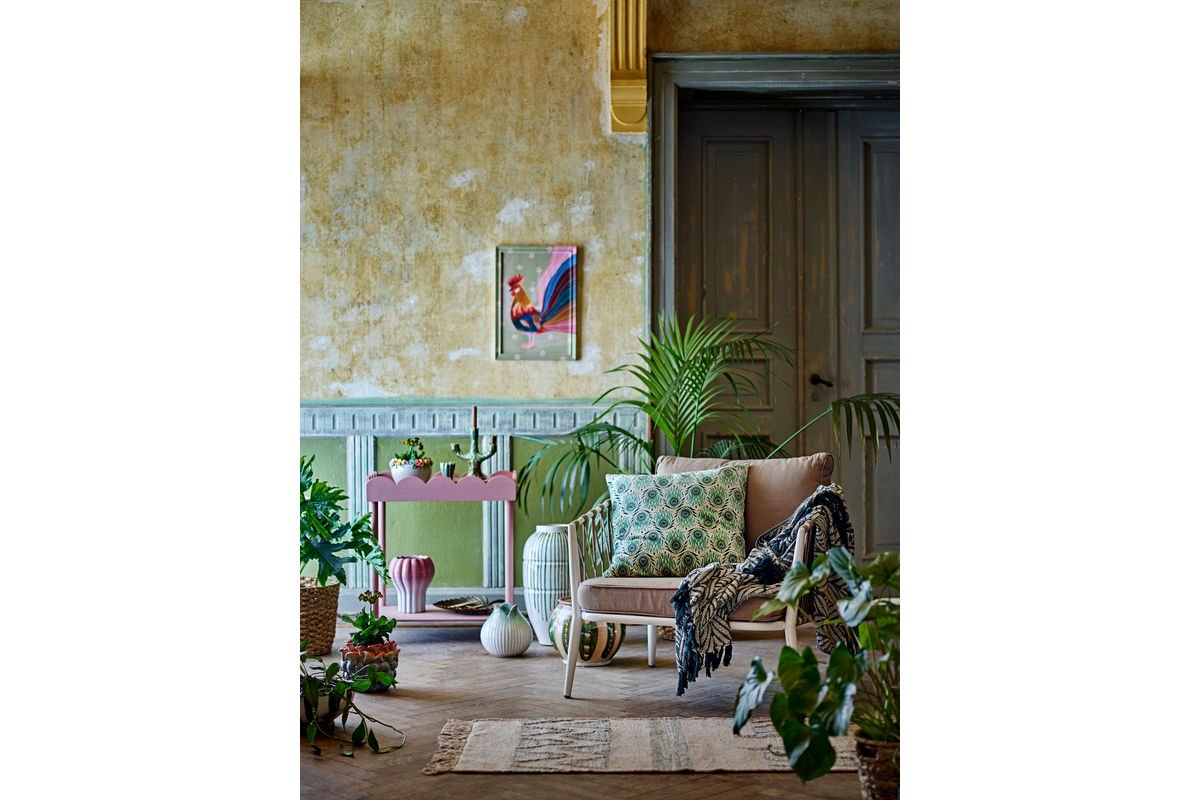 Verdea Bedspread – Recycled Cotton with Leaf Pattern