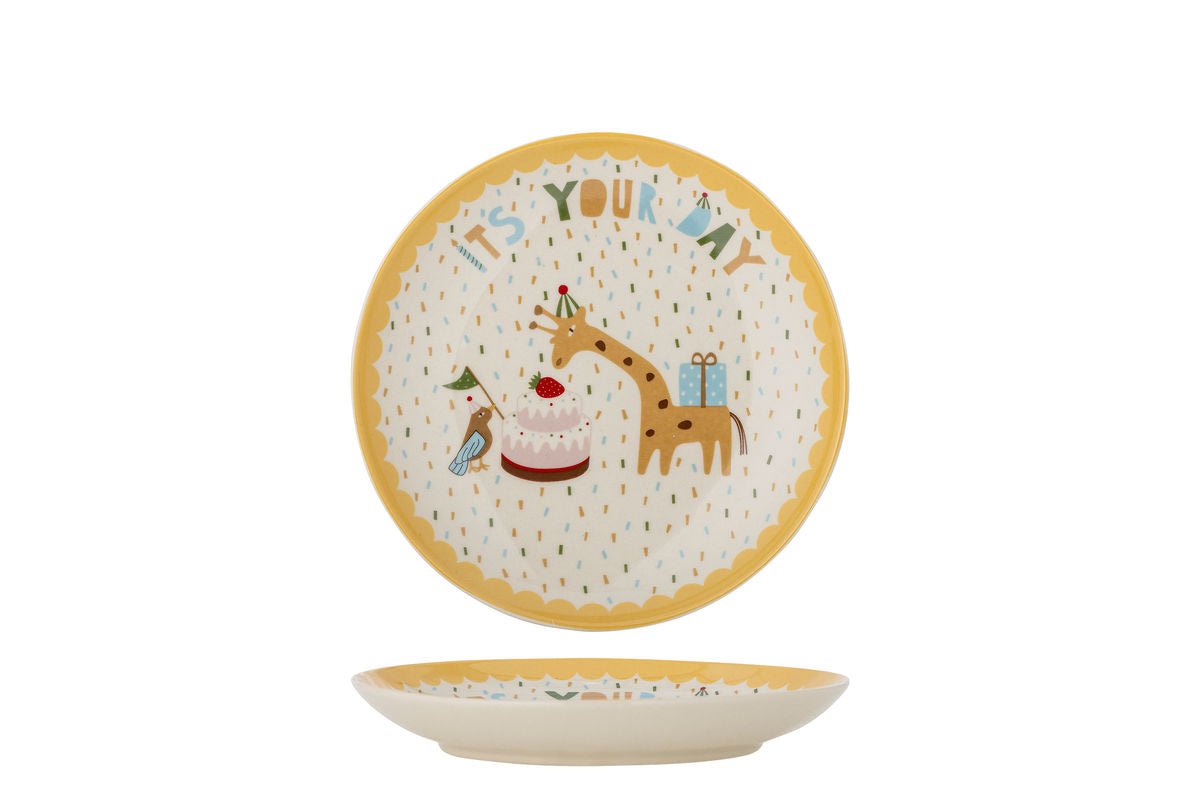 Teller Eirvik – Gelb, gefertigt aus Steingut