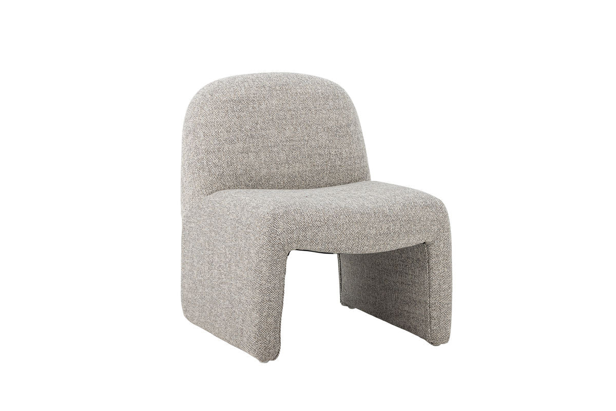 Kinderstuhl „Noah“ – Grau, gepolstert mit Stoffbezug