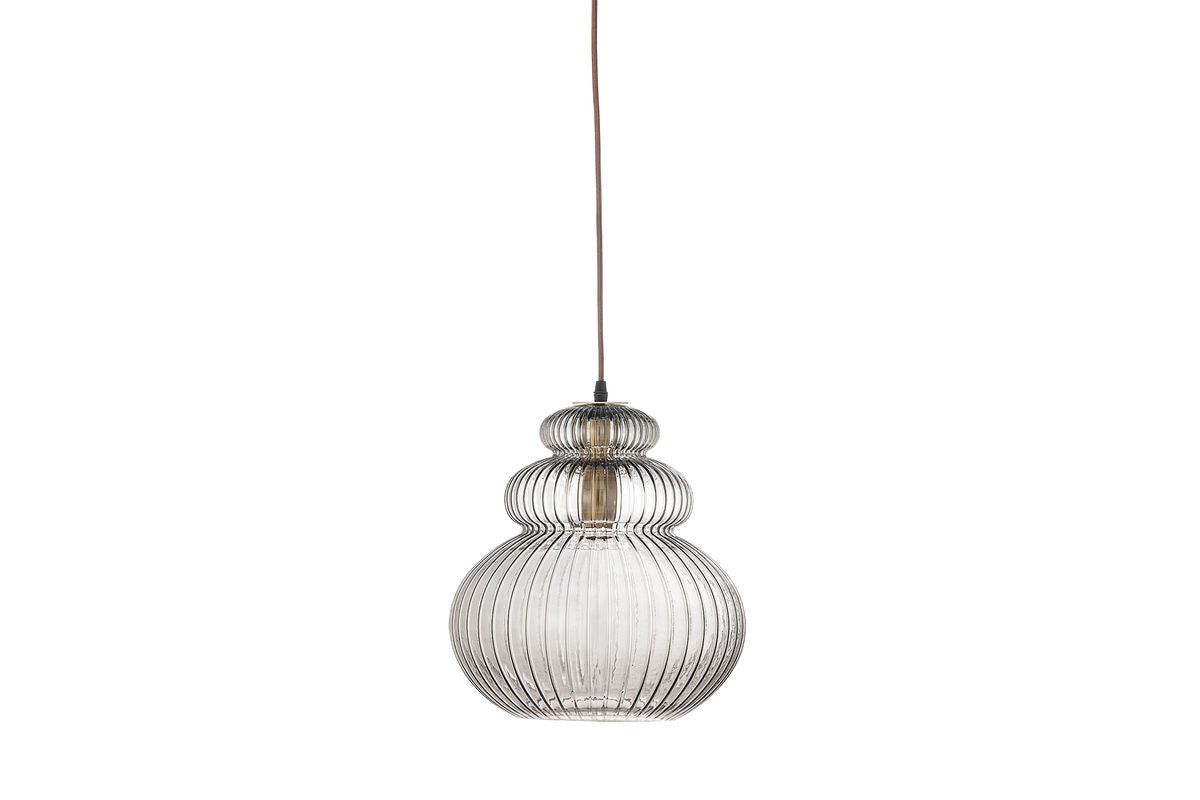 Pendant Light Dana – Gray Glass with Gold Frame