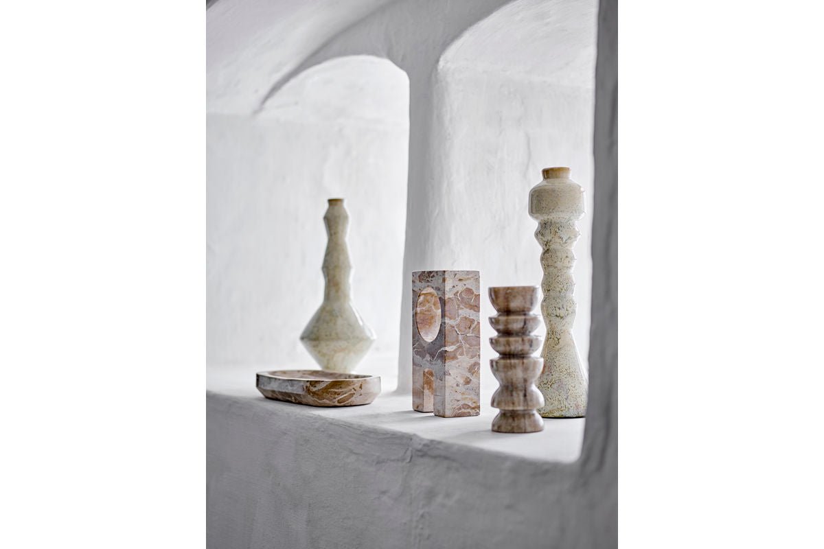 Candle Holder "Alvion" – Terracotta in White