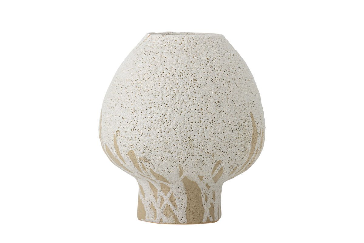 Vase „Lina“ – Naturfarbenes Steingut