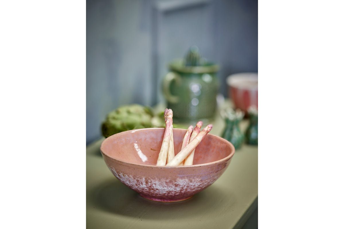 Maddy Bowls – Reactive Glaze in Rose Tones (Set of 4)