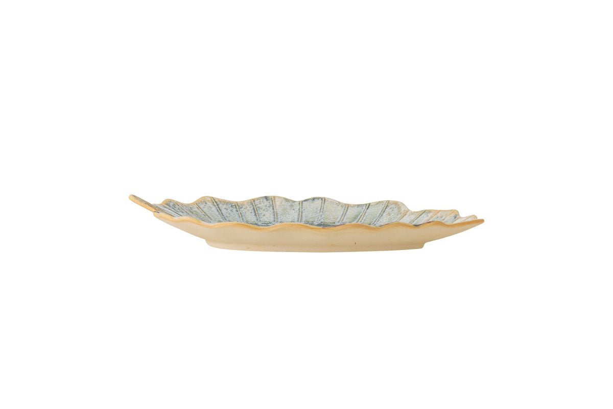 Serving Platter Sunae - made of stoneware - leaf shape