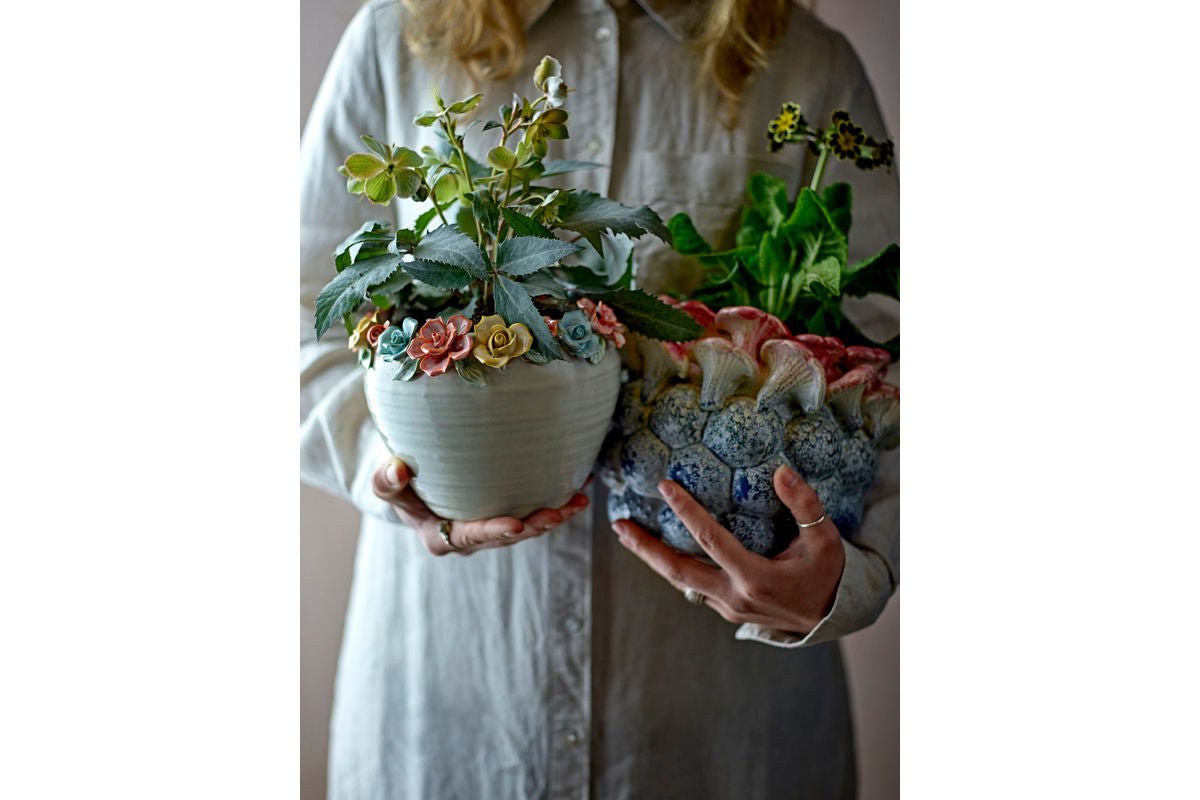 Blumentopf „Florena“ – Buntes Steingut