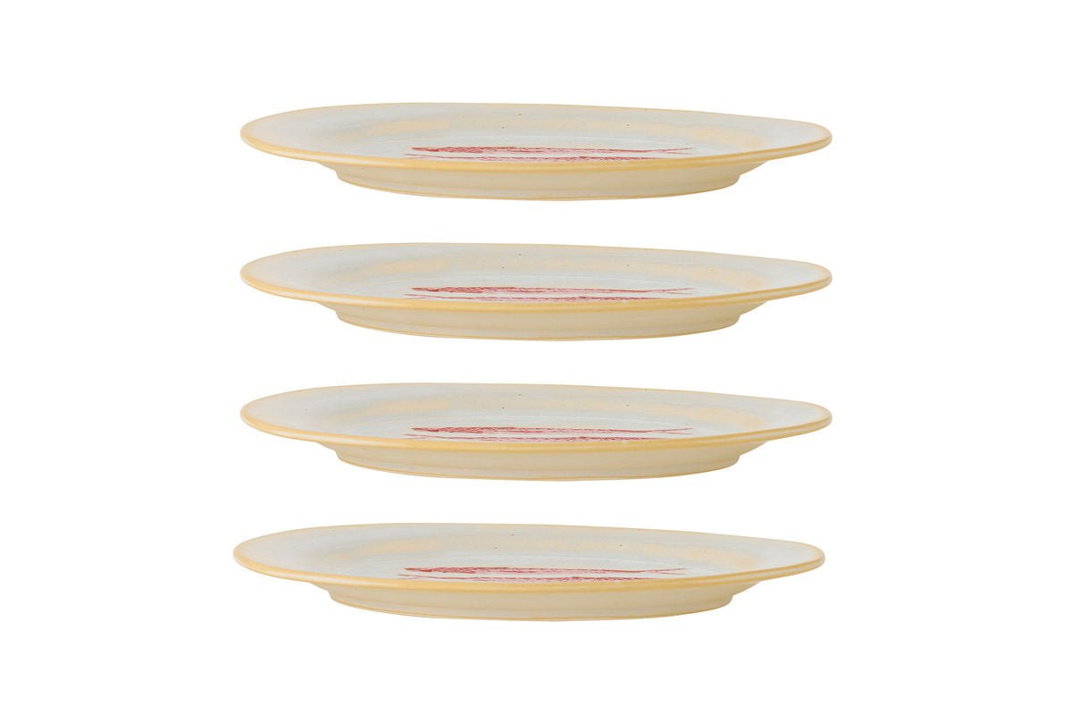 Maris Plate Set – Stoneware with Fish Motif (Set of 4)