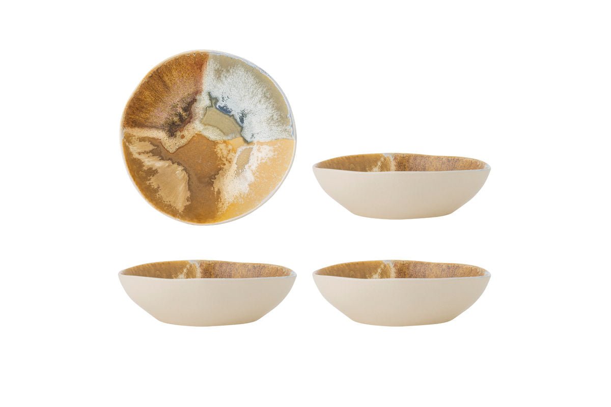 Bowl Set "Limone" – Yellow Stoneware (4-piece)