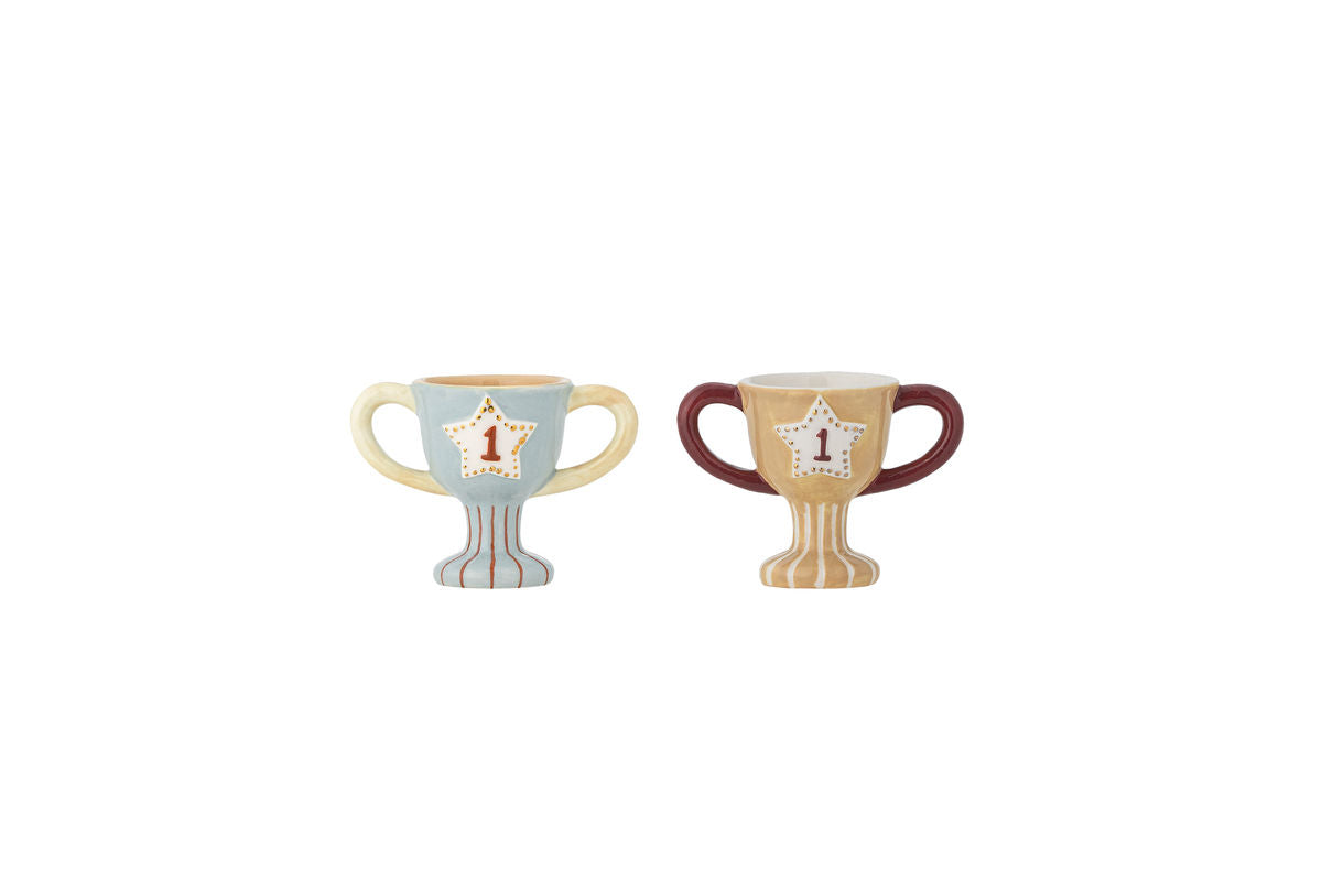Set of 2 Egg Cups – Colorful, made of Stoneware