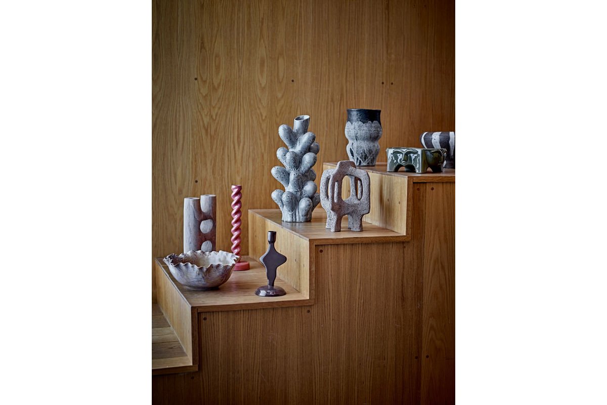 Flower Pot Elvar – Textured Glaze in Blue with Earth Tones