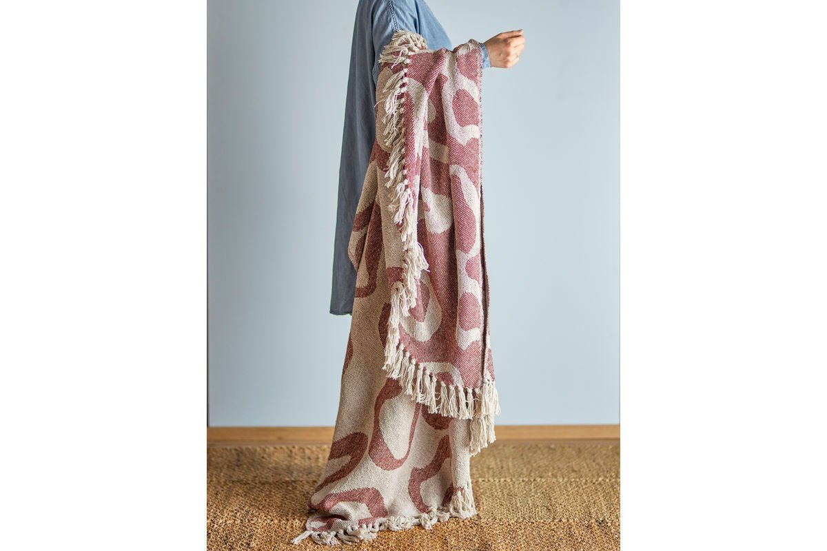 Maris Bedspread – Recycled Cotton with Wave Pattern