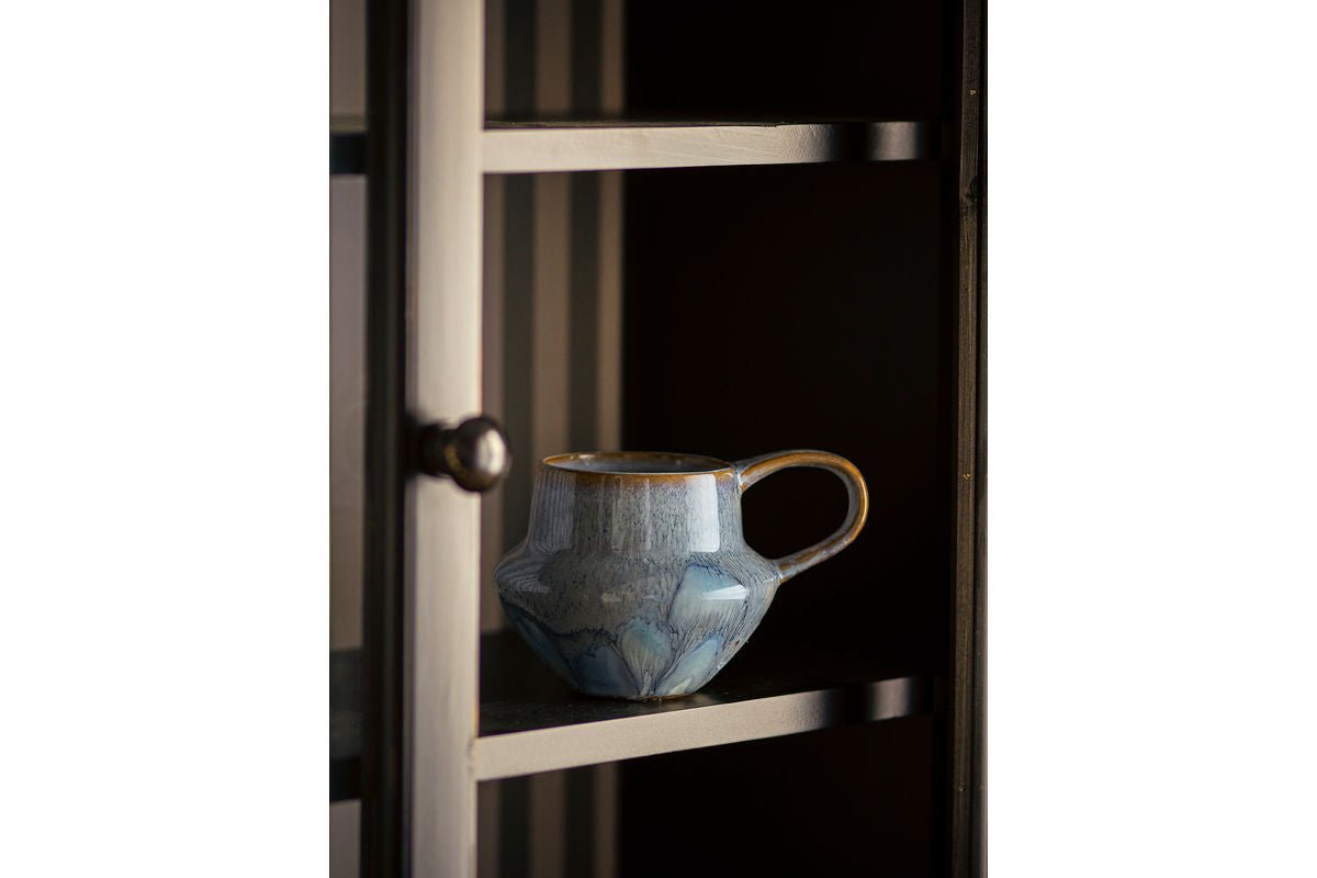 Cup Set "Elvion" – Blue Stoneware (4-piece)