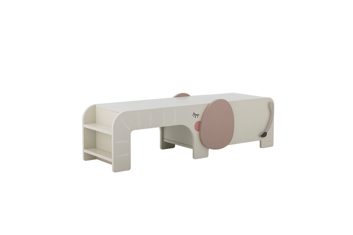 Children's Bench Rob - Elephant Bench with Storage & Shelving Compartments