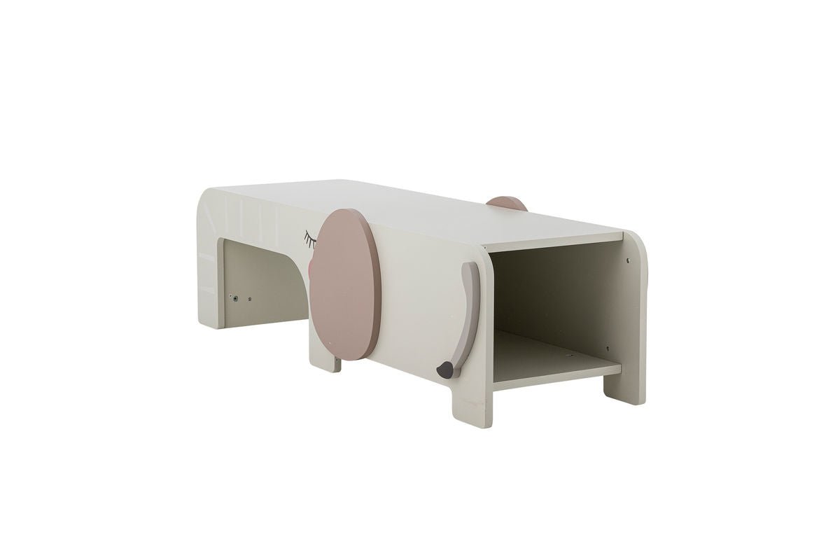 Children's Bench Rob - Elephant Bench with Storage & Shelving Compartments