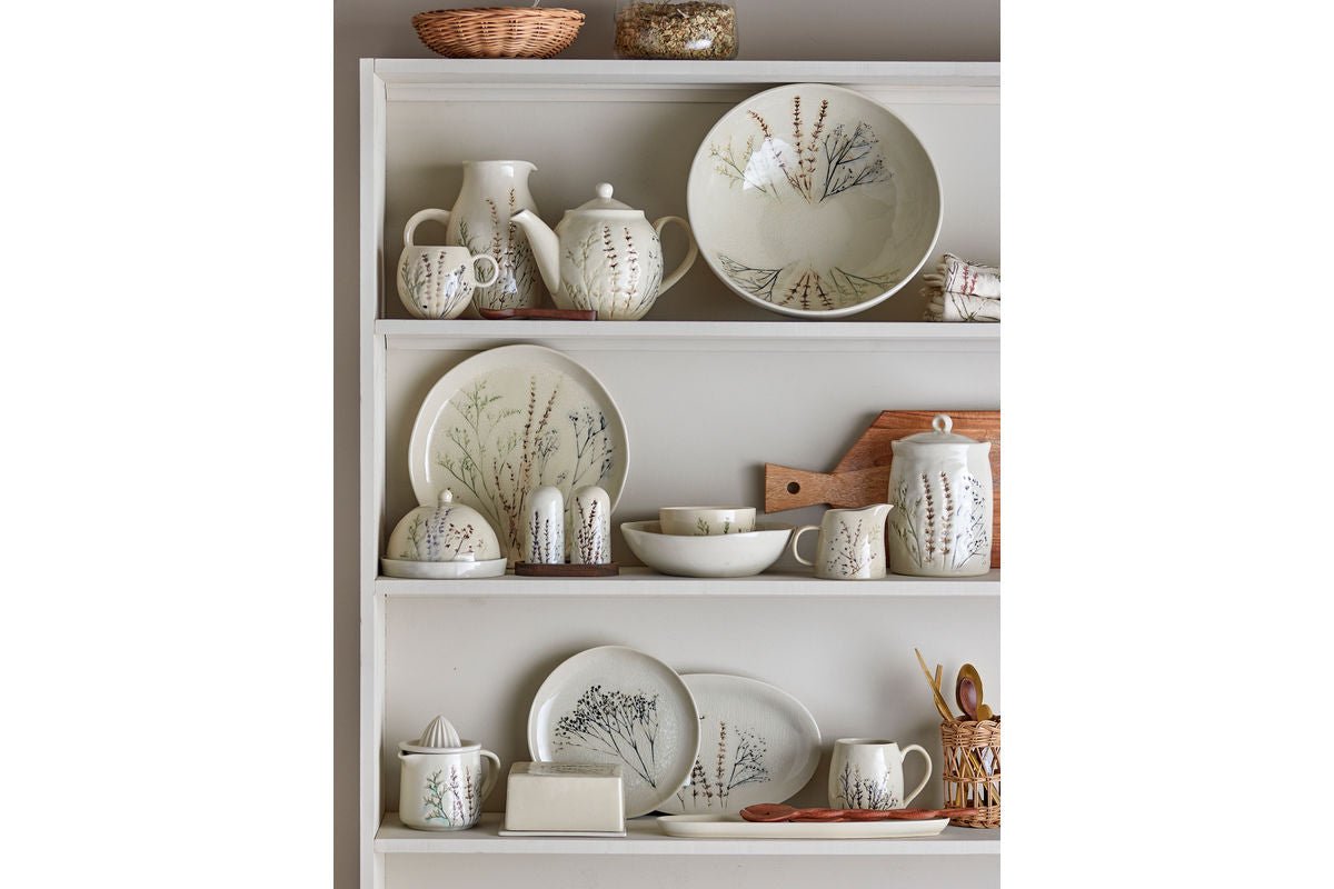 Teapot Flora – Stoneware with Crackled Glaze and Floral Motif