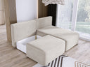 Designer Ecksofa Tilia Cord mit Schlaffunktion und Stauraum