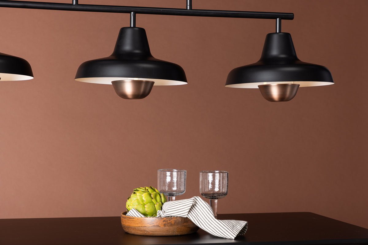 Pendant light "Pretoria" – body made of steel in Black matte
