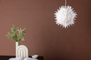 Christmas ceiling light Lyra - ⌀ 35 cm in White & Brown