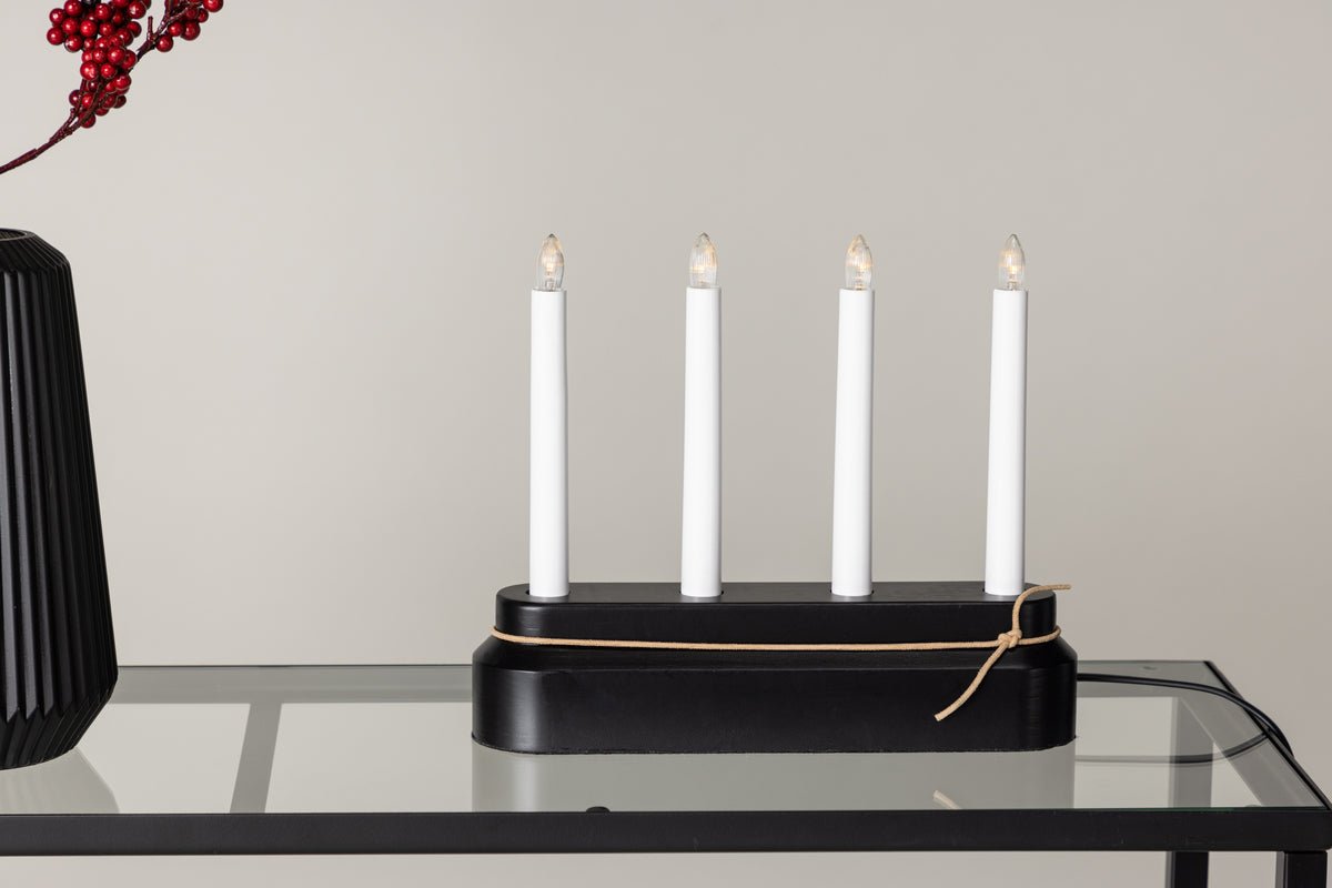 Christmas lighting Fjordlicht - in Black with 4 candles