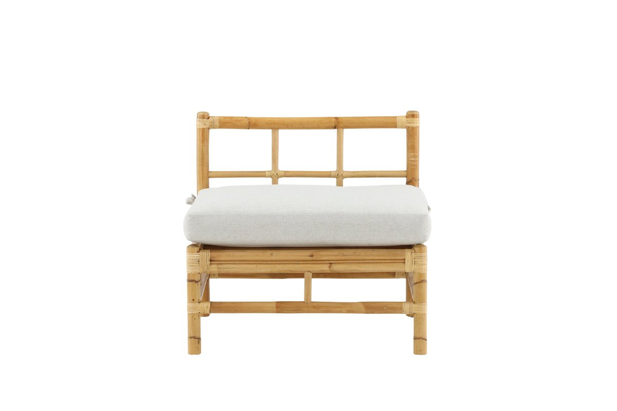 Garden Lounge Chair Rob – Handwoven Design with Light Gray Cushions