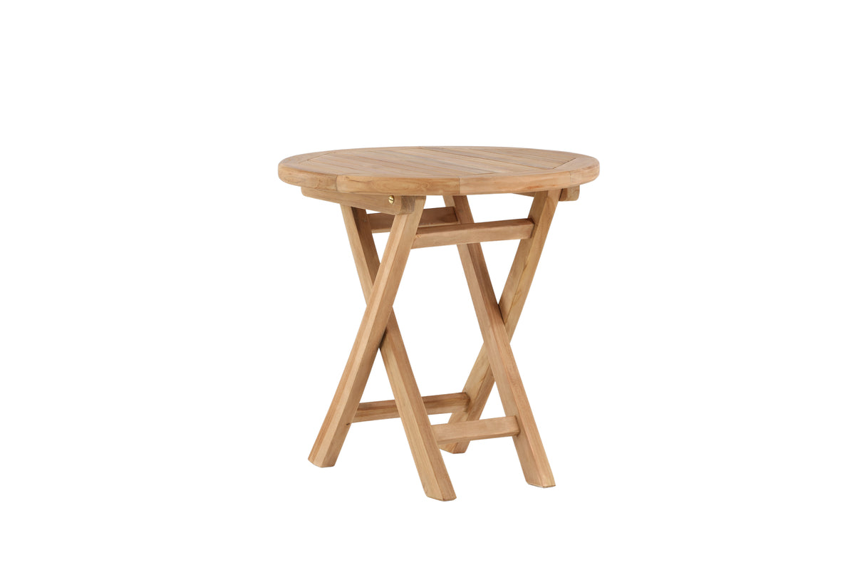 Coffee Table Hans - Ø50 with Teak Wood in Natural Look