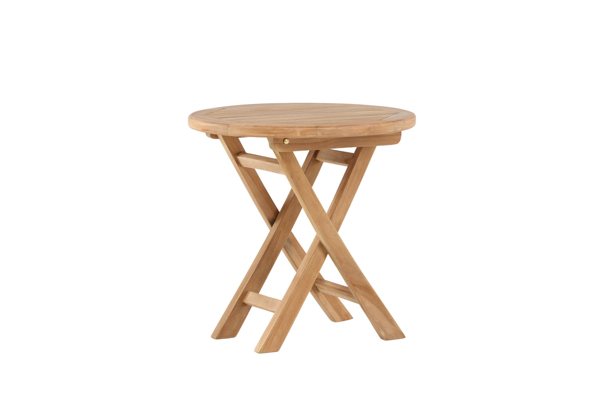 Coffee Table Hans - Ø50 with Teak Wood in Natural Look