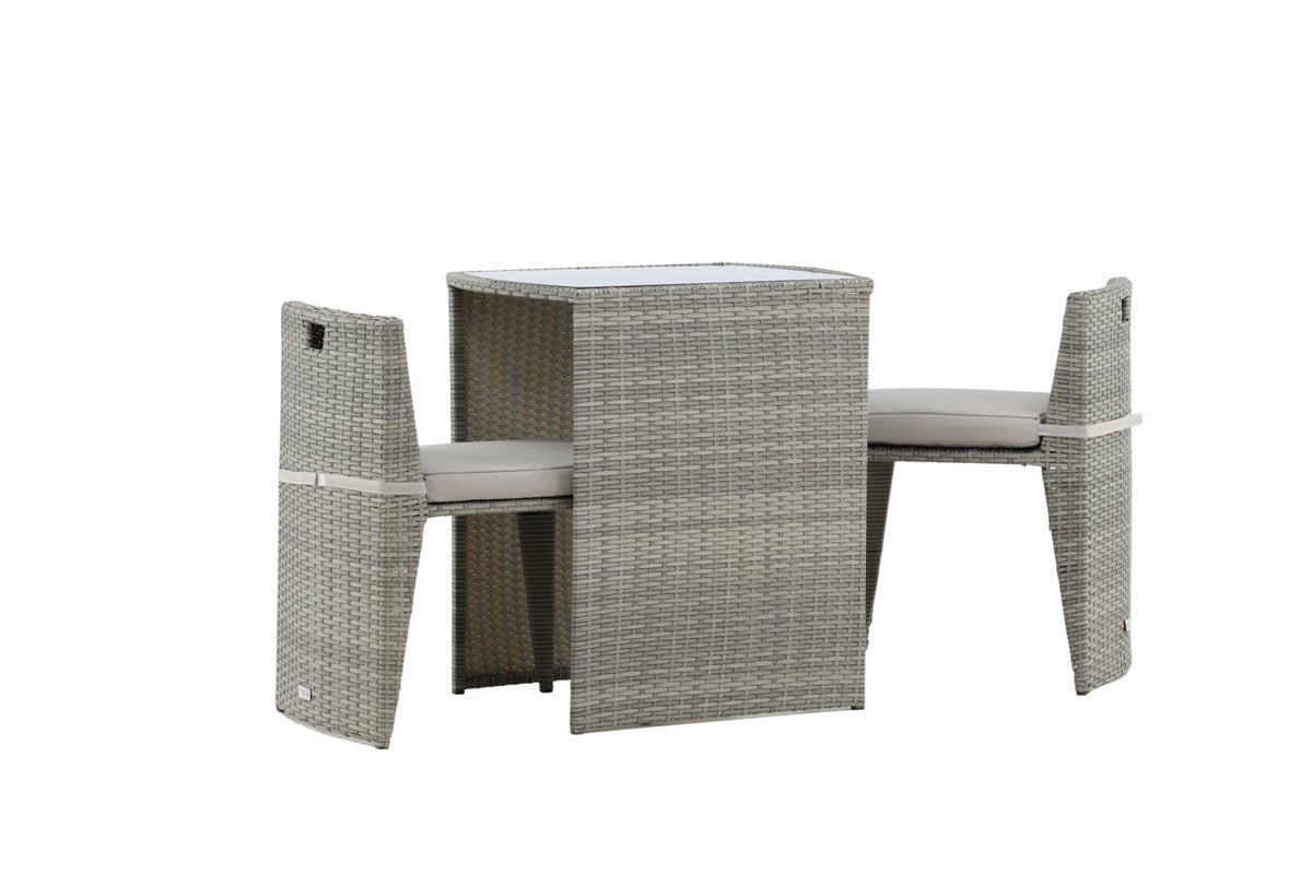 Balkonset Bob - in wahlweise schwarzem oder grauem Rattan