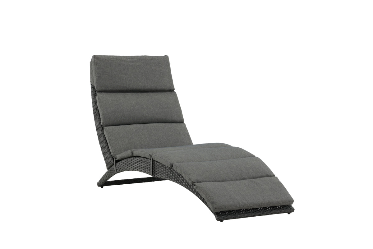 Garden Sun Lounger Queen - made of synthetic rattan including cushion