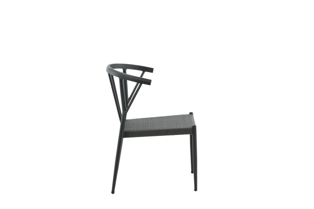 Set of 6 - Garden Chair Tina made of Rattan/Aluminum