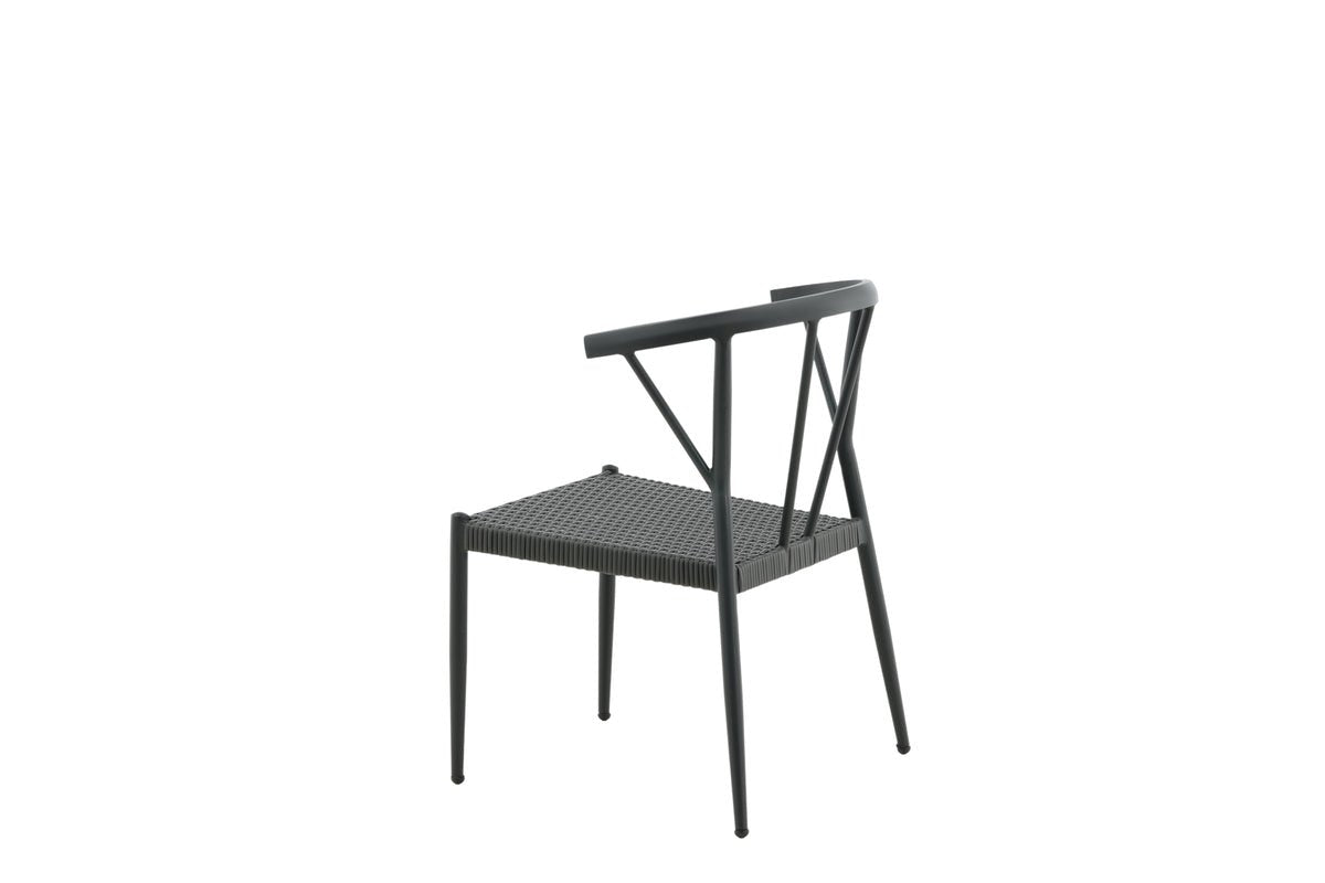 Set of 6 - Garden Chair Tina made of Rattan/Aluminum
