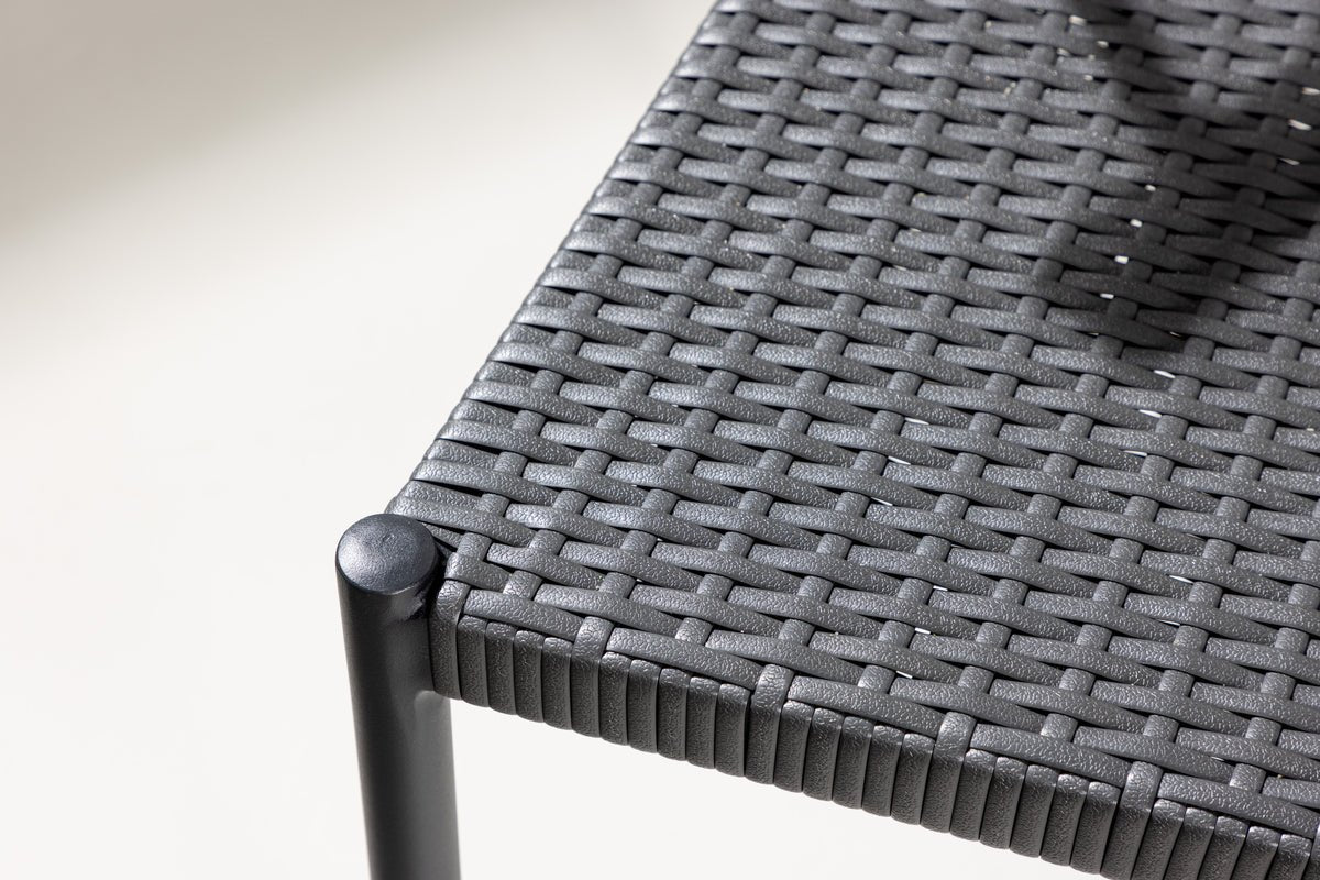 Set of 6 - Garden Chair Tina made of Rattan/Aluminum