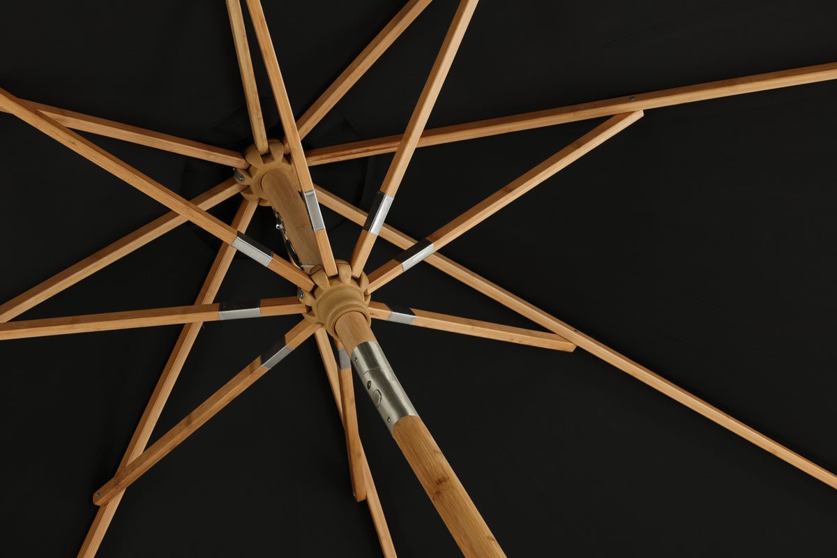 Garden Sun Umbrella Boho – Ø270 cm available in Black or Gray