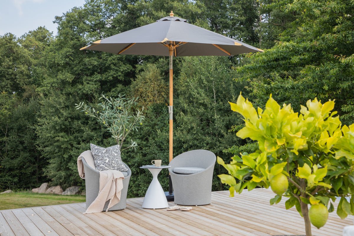 Garden Sun Umbrella Boho – Ø270 cm available in Black or Gray