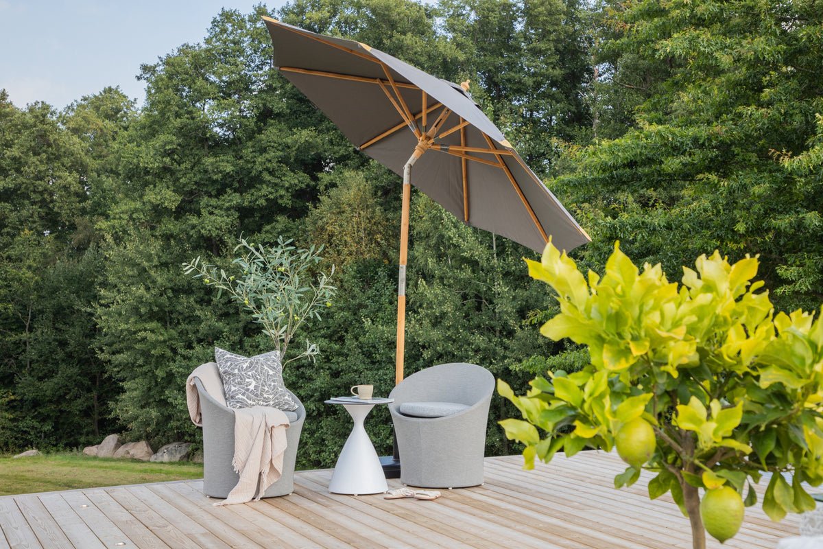 Garden Sun Umbrella Boho – Ø270 cm available in Black or Gray