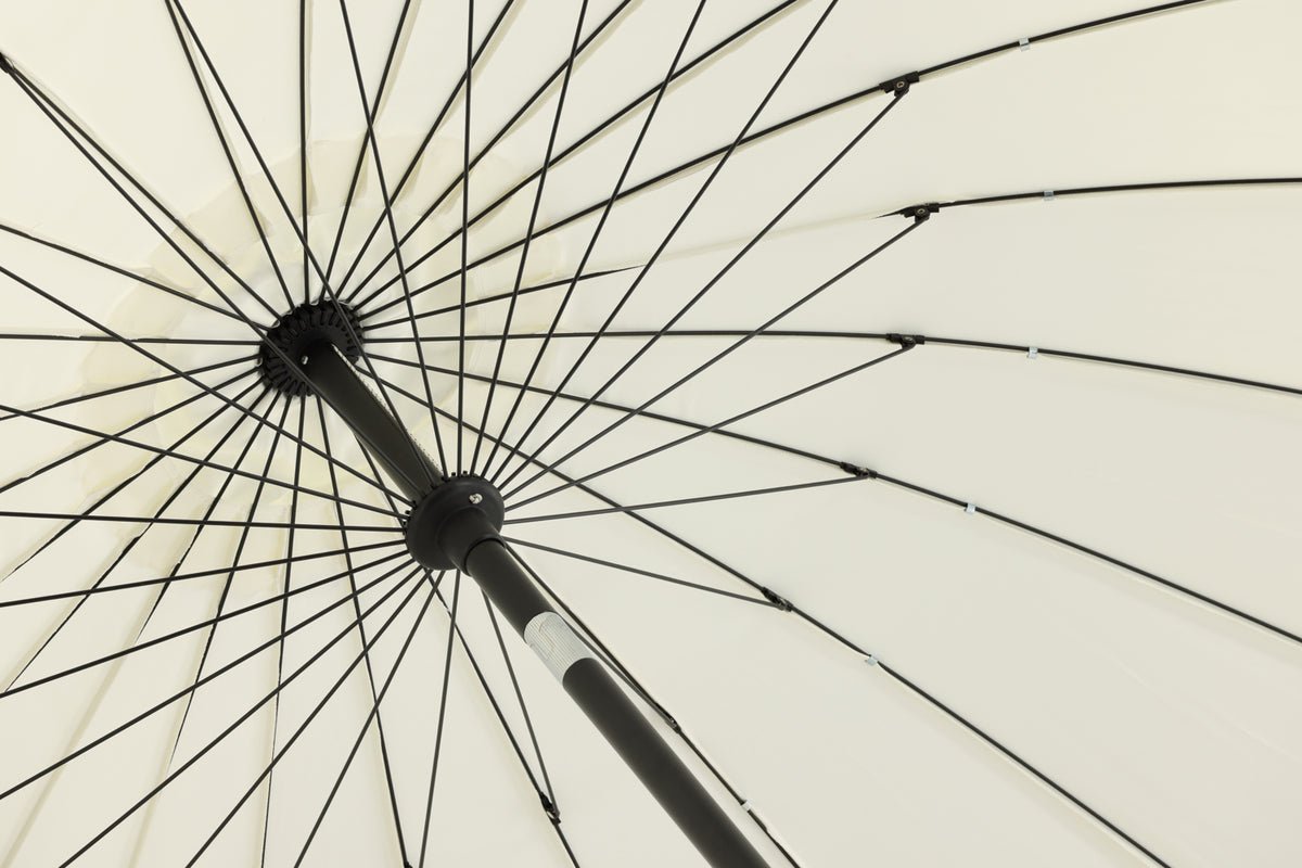 Garden Parasol Palma – Ø270 cm available in White, Black, Gray, and Blue