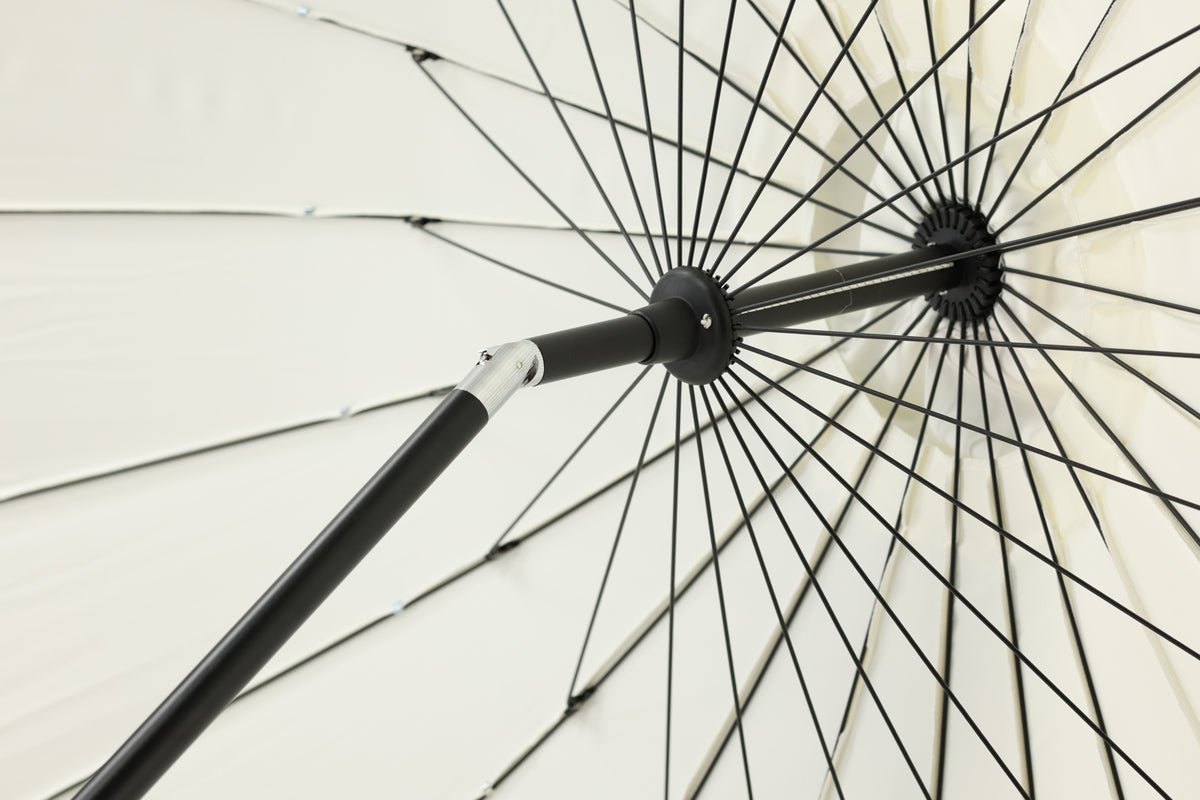 Garden Parasol Palma – Ø270 cm available in White, Black, Gray, and Blue