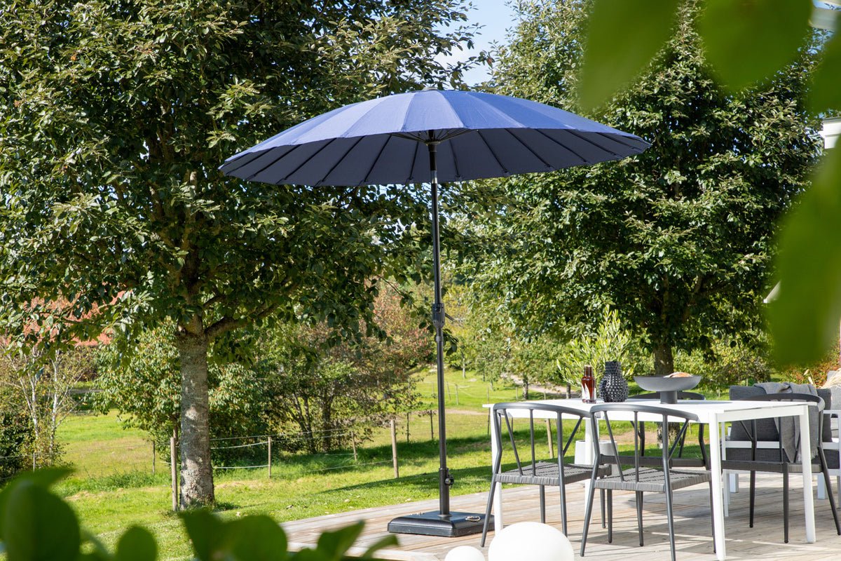 Garden Parasol Palma – Ø270 cm available in White, Black, Gray, and Blue