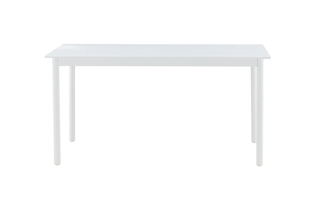 Garden table Sunari - white dining table made of aluminum
