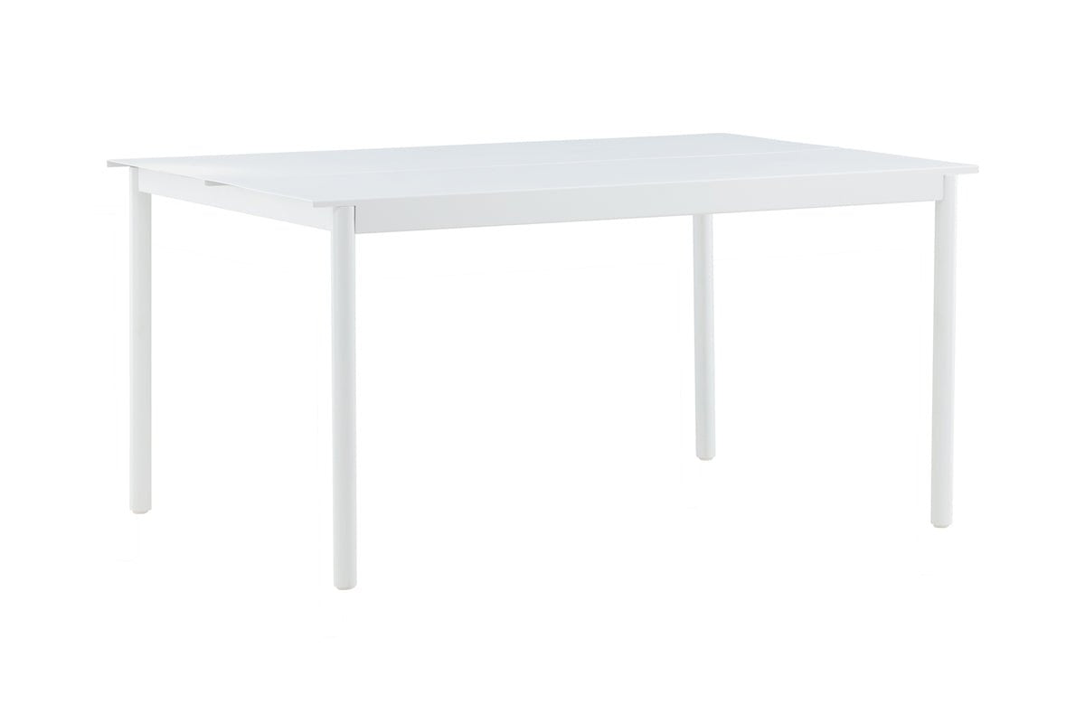 Garden table Sunari - white dining table made of aluminum