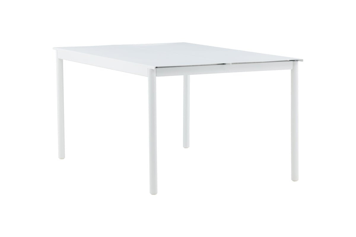 Garden table Sunari - white dining table made of aluminum